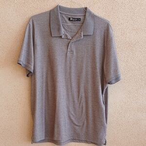 "Make Offer" Classic Gray Polo Shirt with Short Sleeves
